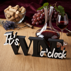 It’s Wine o’clock – Stylischer Deko-Schriftzug für Weinliebhaber