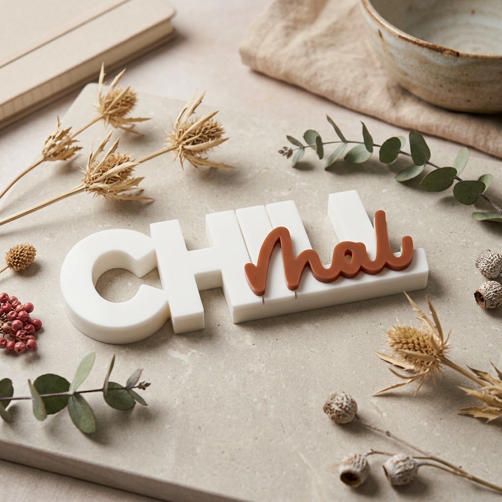 Chill mal – Moderner Deko-Schriftzug mit humorvollem Statement