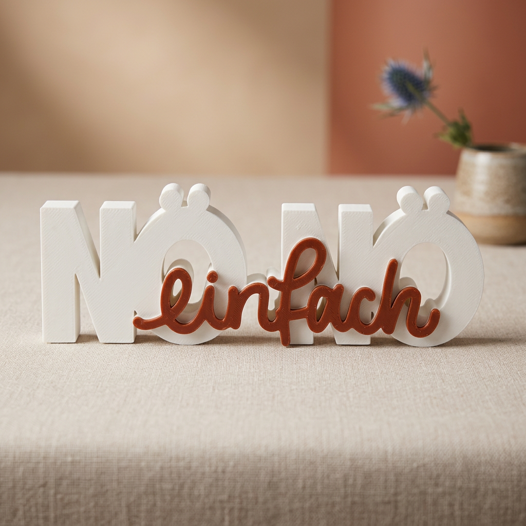 Nö einfach Nö – Witziger Deko-Schriftzug für Zuhause oder Büro