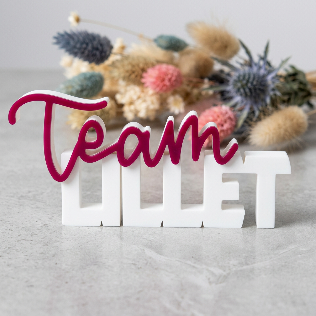 Team Lillet – Moderner Deko-Schriftzug für Lillet-Fans