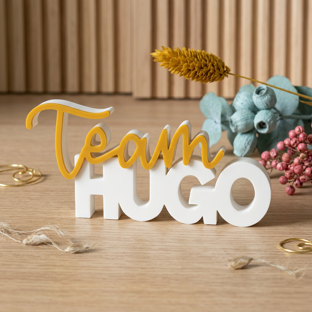 Team Hugo – Dekorativer Schriftzug für deine Hausbar