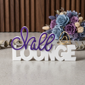Chill Lounge – Stylischer Deko-Schriftzug für entspannte Momente
