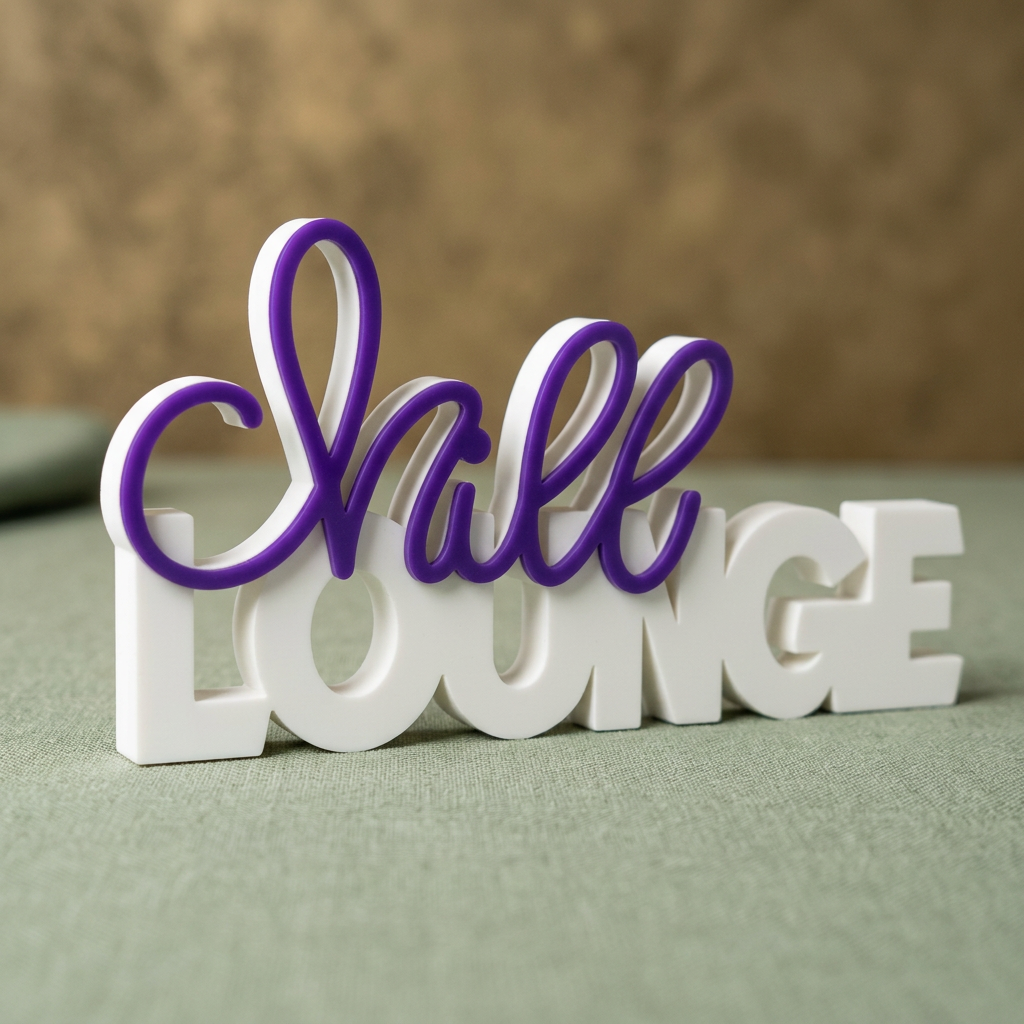 Chill Lounge – Stylischer Deko-Schriftzug für entspannte Momente